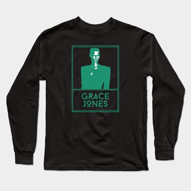 Grace jones\\vintage fan art Long Sleeve T-Shirt by MisterPumpkin